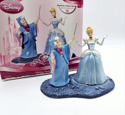 Dept 56 Disney Cinderella and Fairy Godmother Figurine Bippity Boppity Boo Box