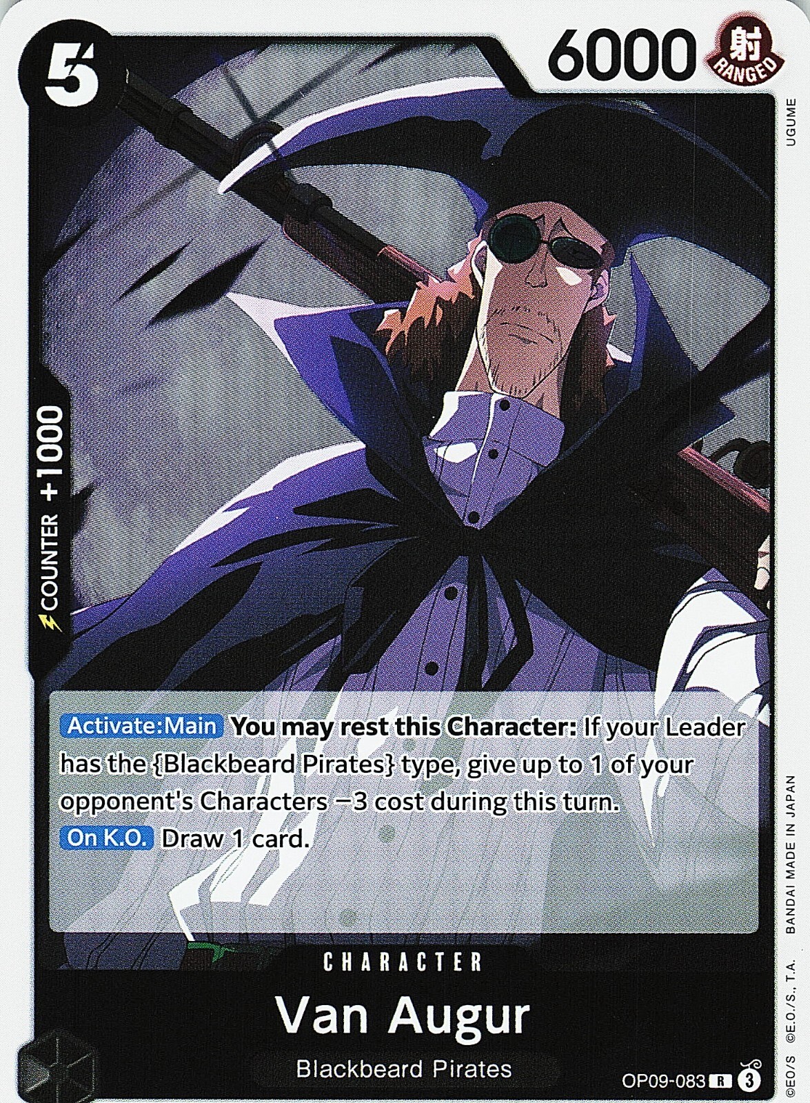 One Piece Emperors in the New World Van Augur Foil Card OP09-083