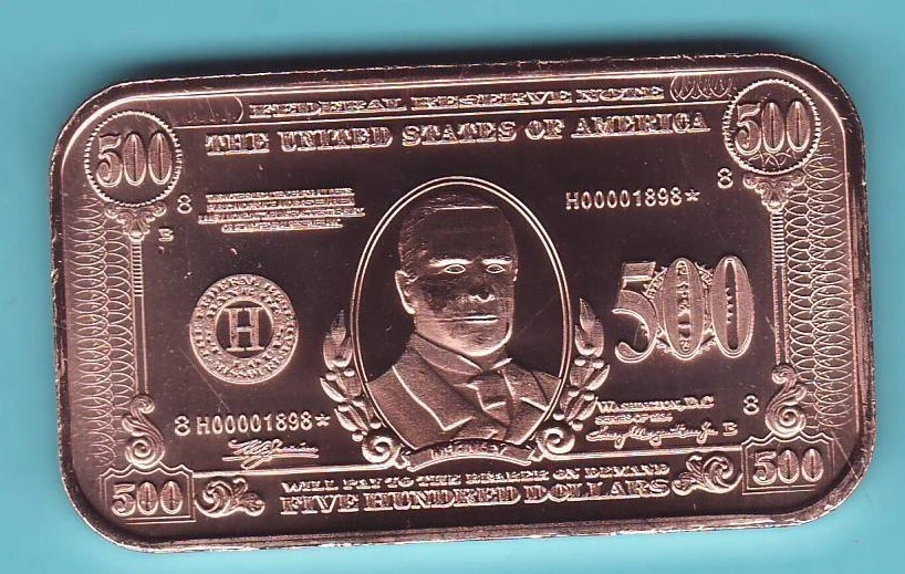 William Mckinley 500 Dollar Bill