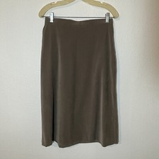 Women's Summer Solid High Elastic Waist Foldover Long Microfiber Maxi Skirt 12