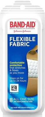 4 Pack Johnson & Johnson Band-Aid Flexible Fabric Bandage  8 Ct (3/4 X 3 INCH)