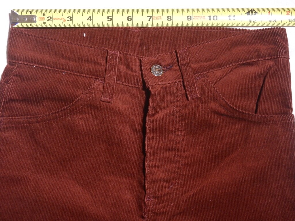 Vintage DEADSTOCK Levi's Burgundy Wine 519 Cords Corduroy Pants