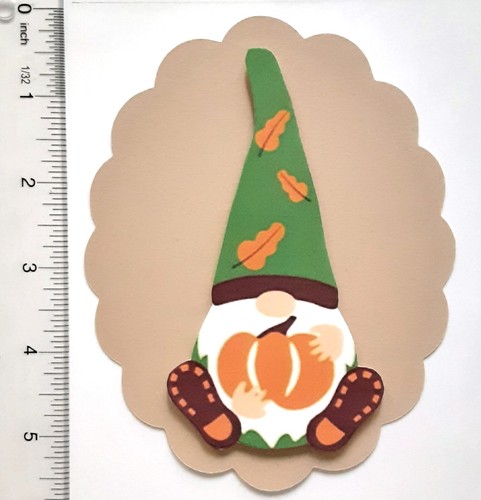 Gnomes Thanksgiving Fall 3 Dimensional Card front Scrapbook Embellishment 535 - Picture 9 of 10