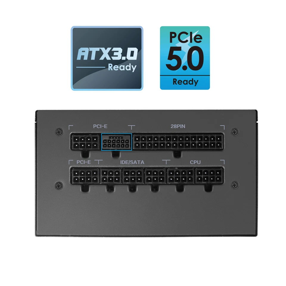 Segotep 750W ATX Fully Modular PC Gaming Power Supply 80+ Gold Certified PSU - Image 2 of 4