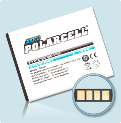PolarCell Akku für HTC HD7 T9292 HD3 Schubert Grove Pico PD29110 Batterie Accu