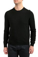 Malo Optimum Men's Black Wool Cashmere Crewneck Pullover Sweater
