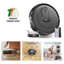 Smart Cleaning Robot Vacuum and Mop Combo - 130 Min Runtime, Alexa Compatible