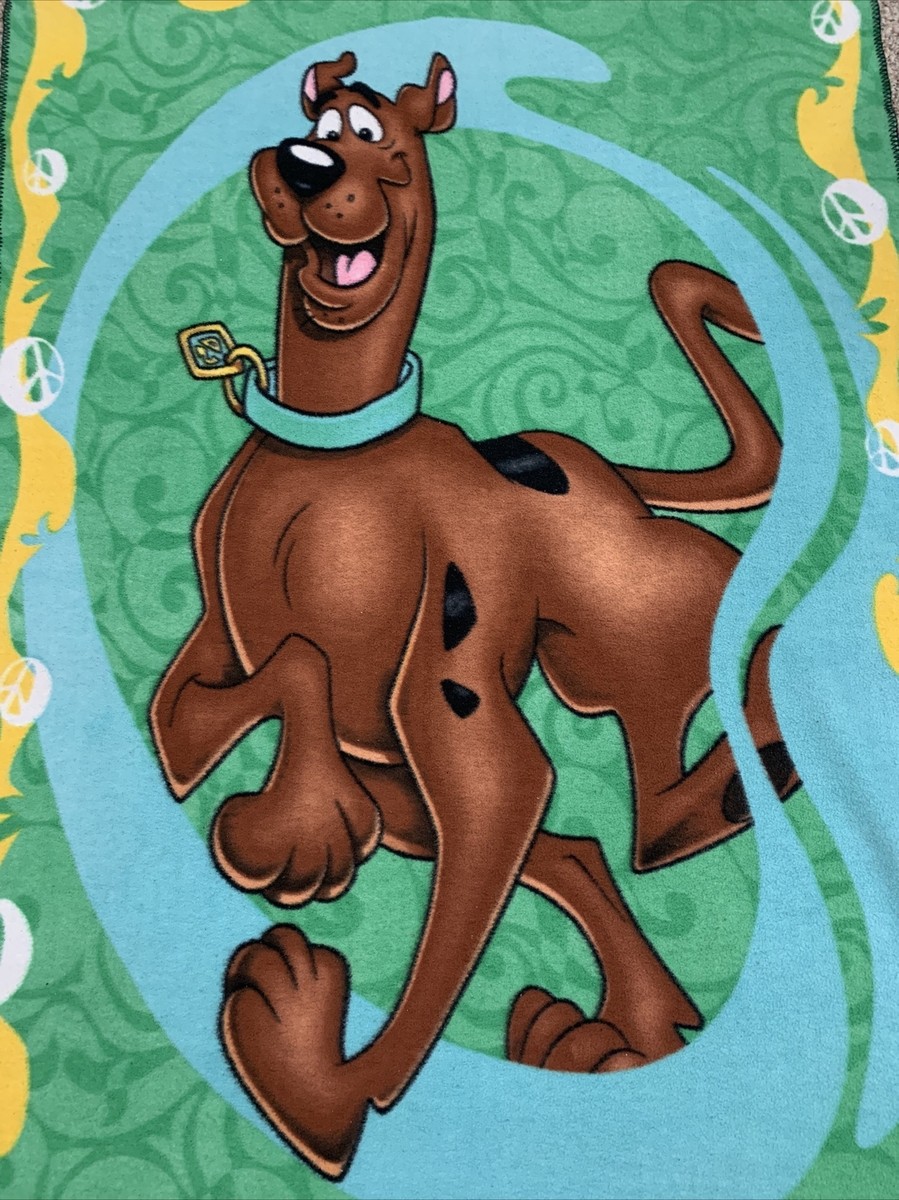 Scooby Doo Throw Blanket 44in x 67in 2001 Vintage Cartoon Network