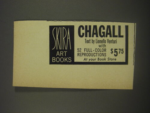 1956 Skira Art Books Advertisement - Chagall text by Lionello Venturi - 第 1/1 張圖片