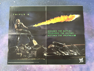 Triple H HHH WWE Poster magazine 16x21 Double Sided poster designed for ...