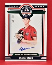 2022 USA Stars & Stripes Baseball Card Chance Mako Auto 355/499 NTDP-CM