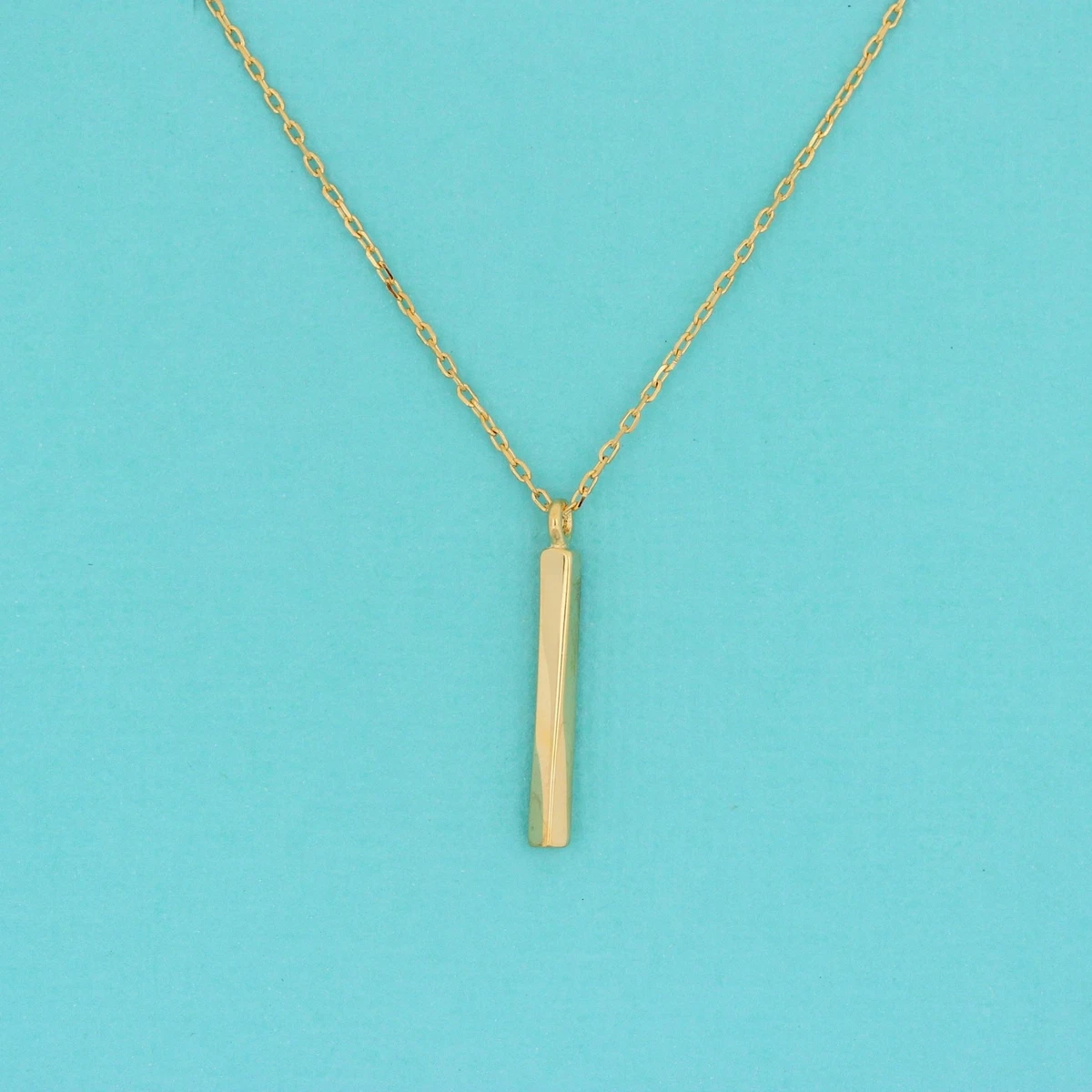 Vertical square bar necklace clearance