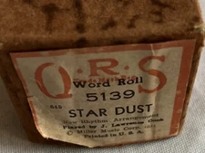 QRS player piano word roll 5139 Star Dust