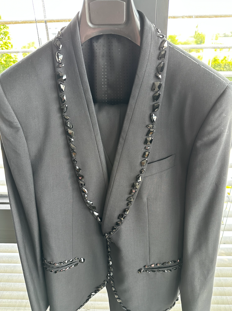 ベスト・ジレ Dolce & Gabbana FW24 Tuxedo gilet (F29FTTFU21E N0000) Dolce & Gabbana Sicilia Stones Suit Smoking Blazer Jacket