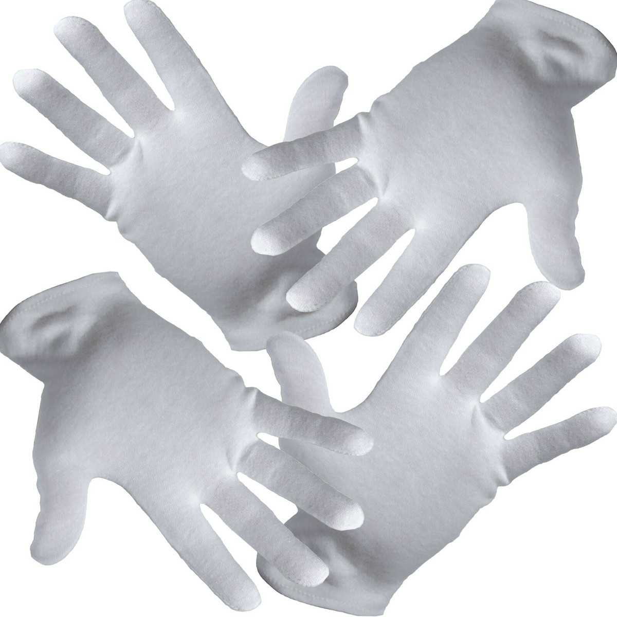 x COTTON GLOVES PAIRS Sleep In Moisturising Liner Eczema Dry Hands  SMALL-LARGE