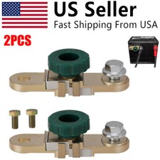 2X Battery Link Terminal Quick Cut-off Disconnect Kill Shut Switch Side Post