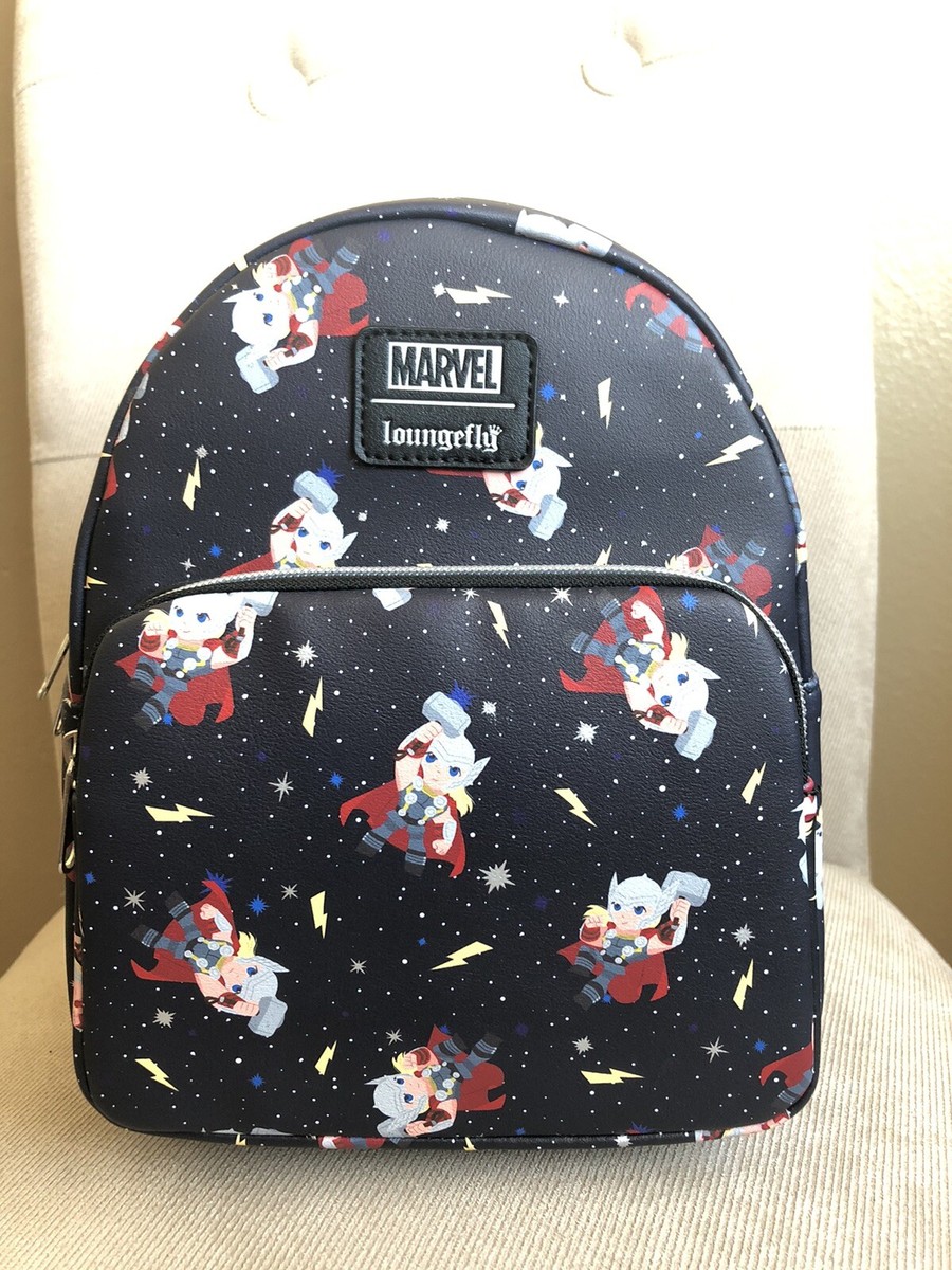 NWT Loungefly Thor Chibi Character Galaxy Mini Backpack  display picture 3