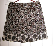 Ann Taylor Women's A-Line Skirt Brown White Multi Size 4