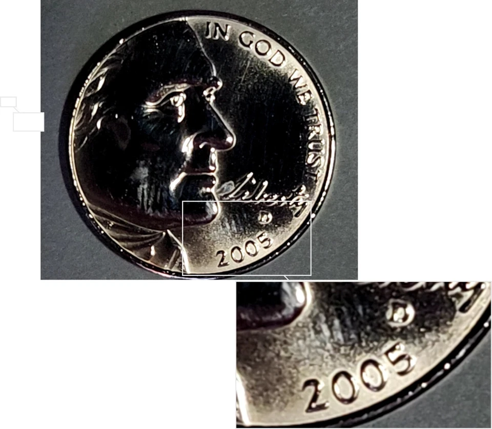 USA-Five Cents-2005-D Bic Lewis & Clark Ocean View-Copper Nickel-5C - Image 2 of 4