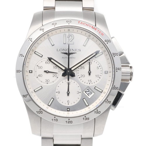 LONGINES Conquest Watches L2.743.4 Stainless Steel Chronograph overhauled used