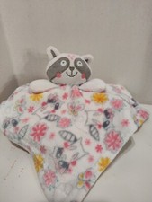 Le Bebe Favorite Raccoon White Pink yellow butterfly Floral Lovey Panda fox cat