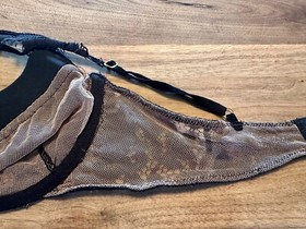 For Love and Lemons Black Lace Underwire Bra Skivvies with Velvet Accents Small