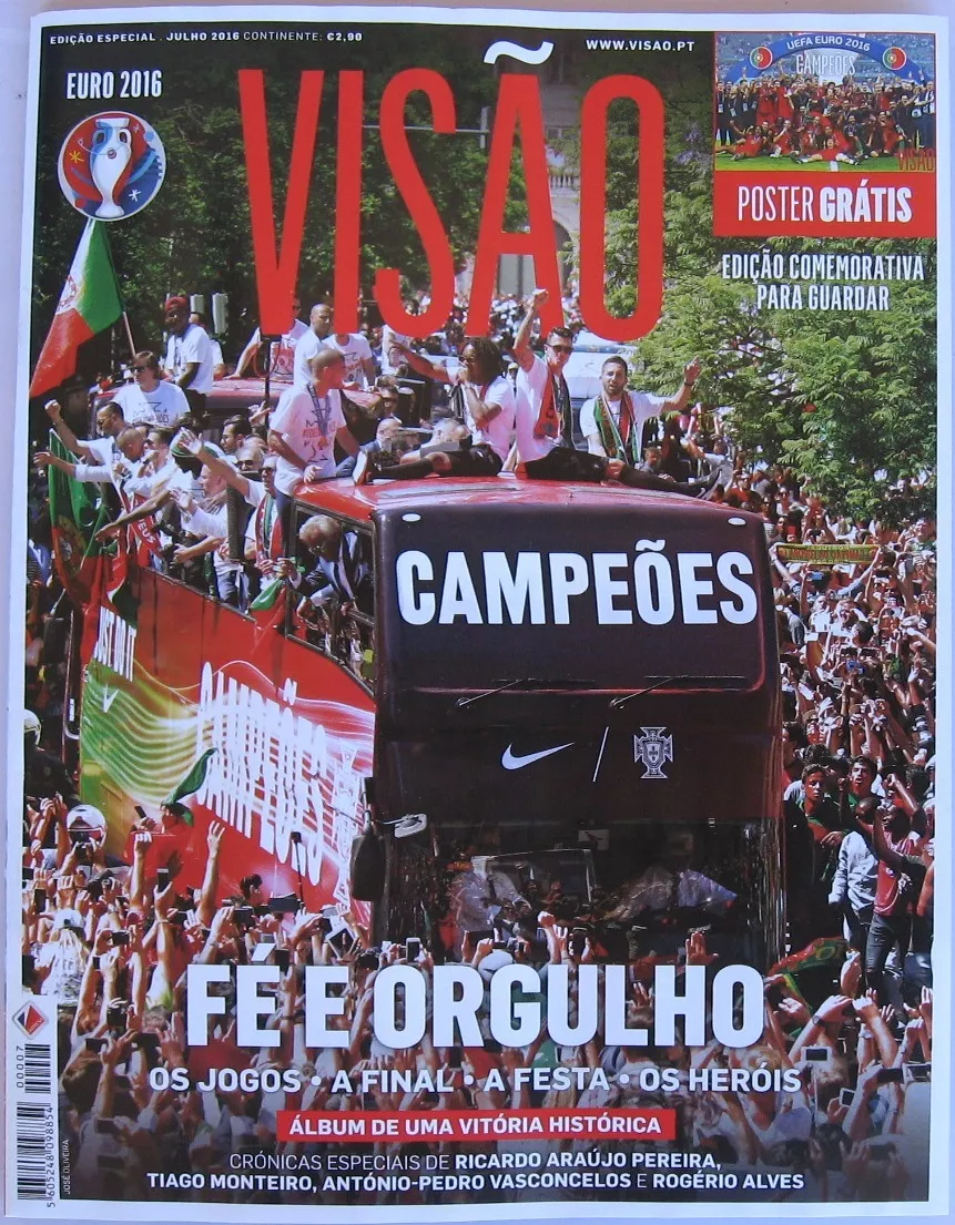 Portugal Champion UEFA Euro Cup 2016 Collector's Edition Visao Magazine  Ronaldo