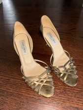 Jimmy Choo Gold Heels Size EU 38.5 US 8-8.5