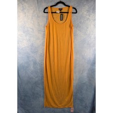 PrettyLittleThing Petite Orange Maxi Dress Sleeveless Scoop Neck Size US 4 NWT