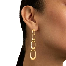 Dean Davidson Bleecker Statement Drop Earrings – Brushed 18K Gold | $265 MSRP