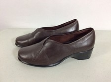 Clarks Leather Shoes Slip On Comfort Womens 7