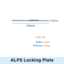 Orthopedic ALPS Locking Plate Straight 1.5/1.8/2.5/3.2/4.6Mm Titanium Veterinary