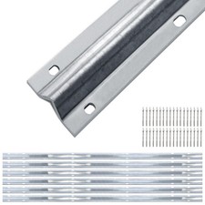 LAJIAOZ 24 Ft V-Track for Sliding Gates, Galvanized Steel Heavy-Duty Inverted...