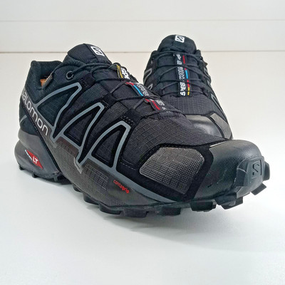Salomon Speedcross 4 GTX Trail Men Running Black Shoes Light Weight Size 10