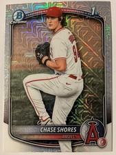 2025 Chase Shores 1st Bowman Chrome Mojo Refractor RC #BDC-142 Angels