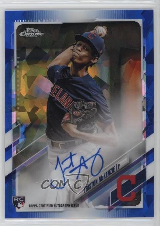 2021 Topps Chrome Sapphire Edition Rookie Triston McKenzie #RA-TM Auto RC z2c