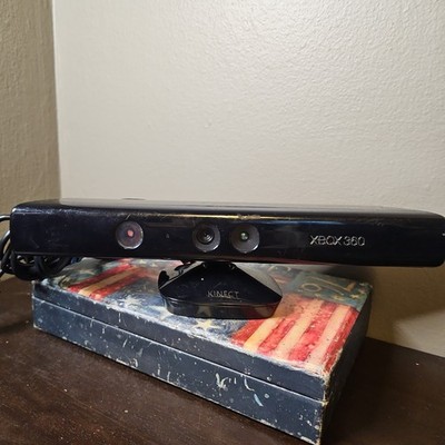Genuine Microsoft XBOX 360 Kinect Sensor Bar Model 1414 Black with Power Adapter