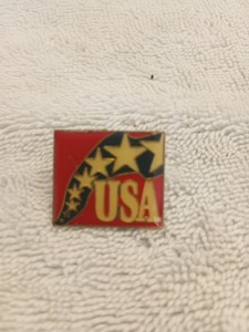 Pre-Owned USA American Patriotic Stars / Flag Hat / Lapel / Tie Tack Pin