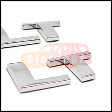 2Pcs Chrome LT Letter Emblem For Silverado Suburban Tahoe Malibu Nameplate Badge