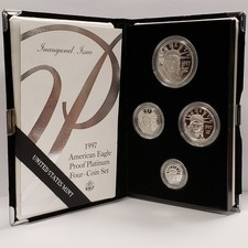 1997-W 1.85 oz .9995 Platinum American Eagle Proof 4 Coin Set - OGP COA - G6779 2297.30 per troy oz