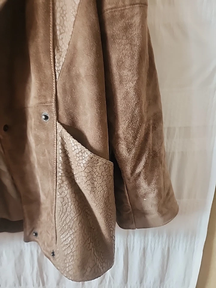 Chaqueta de Cuero Comint Marrón Rojo Gamuza Talla Pequeña Argentina Vintage Foto 2 de 4