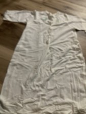 Baby Boy Girl Vintage White Gown Bunny Silver Snap