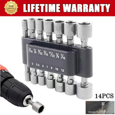 POWER NUT Driver Bit Set 14pc Dual 1/4 Quick ...
