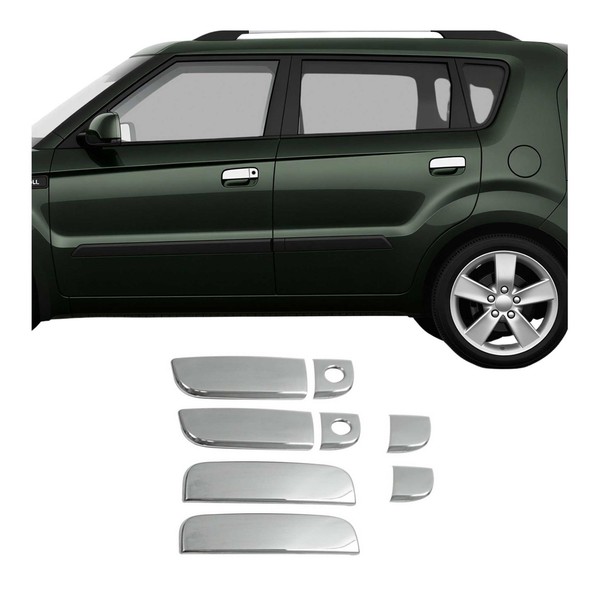 Chrom TüRgriff Blende FüR Kia Soul 2008-2014 4-TüR Edelstahl 8Tlg-image
