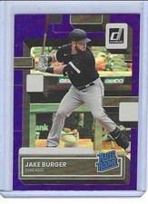 2022 Donruss Jake Burger Purple Holo Rated Rookie, White Sox, Rangers