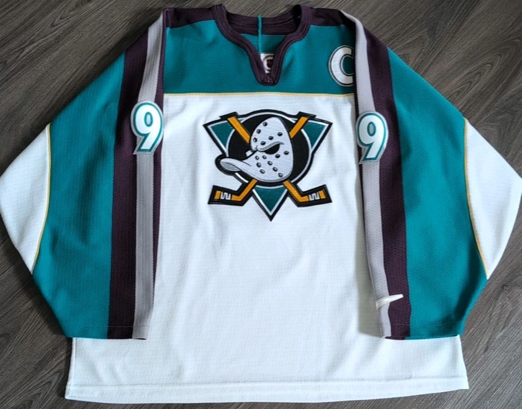 Rare Vintage 90s Paul Kariya Nike Anaheim Mighty Ducks Jersey Sz Large