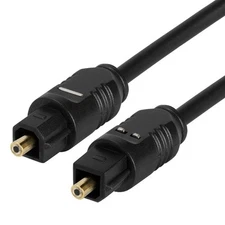 TOSLink Optical Audio Cable 3 Feet Male to Male Digital Fiber Optic SPDIF Cord