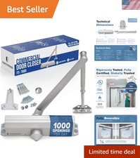 FS-7600 Automatic Hydraulic Door Closer - Adjustable for Various Door Types