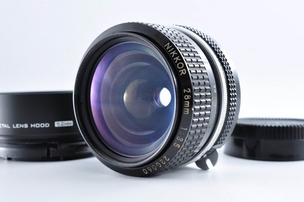 NEAR MINT] Nikon Nikkor Non-Ai 28mm F/3.5 Wide Angle MF Lens From