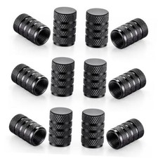 SINGARO 12PCS Tire Valve Stem Caps, Car Exterior Accessories, Aluminum Black